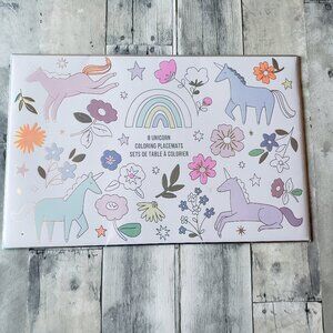 NWT - Meri Meri Unicorn Coloring Paper Placemats (set of 8)